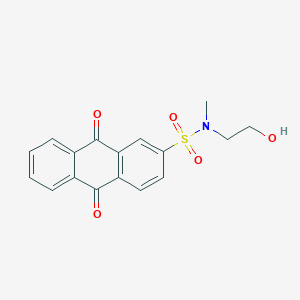 molecular formula C17H15NO5S B2485039 N-(2-hydroxyethyl)-N-methyl-9,10-dioxo-9,10-dihydroanthracene-2-sulfonamide CAS No. 355017-37-7
