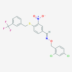 3-nitro-4-{[3-(trifluoromethyl)benzyl]sulfanyl}benzenecarbaldehyde O-(2,4-dichlorobenzyl)oxime
