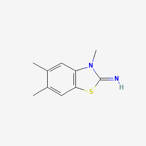 molecular formula C10H12N2S B2485042 3,5,6-trimethylbenzo[d]thiazol-2(3H)-imine CAS No. 744981-05-3