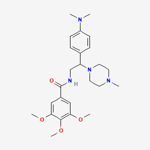 molecular formula C25H36N4O4 B2485047 N-(2-(4-(dimethylamino)phenyl)-2-(4-methylpiperazin-1-yl)ethyl)-3,4,5-trimethoxybenzamide CAS No. 946218-00-4
