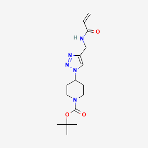 molecular formula C16H25N5O3 B2485048 Tert-butyl 4-[4-[(prop-2-enoylamino)methyl]triazol-1-yl]piperidine-1-carboxylate CAS No. 2128688-92-4