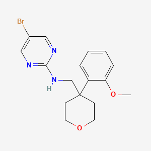 5-Bromo-N-[[4-(2-methoxyphenyl)oxan-4-yl]methyl]pyrimidin-2-amine