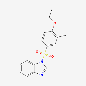 molecular formula C16H16N2O3S B2485065 1-(4-ethoxy-3-methylbenzenesulfonyl)-1H-1,3-benzodiazole CAS No. 836664-50-7