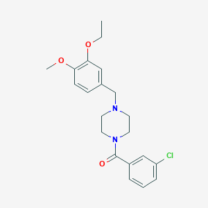 (3-Chloro-phenyl)-[4-(3-ethoxy-4-methoxy-benzyl)-piperazin-1-yl]-methanone