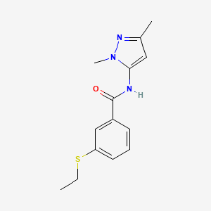 N-(1,3-dimethyl-1H-pyrazol-5-yl)-3-(ethylthio)benzamide
