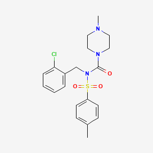 molecular formula C20H24ClN3O3S B2485078 N-(2-chlorobenzyl)-4-methyl-N-tosylpiperazine-1-carboxamide CAS No. 887196-99-8