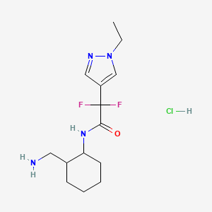 N-[2-(Aminomethyl)cyclohexyl]-2-(1-ethylpyrazol-4-yl)-2,2-difluoroacetamide;hydrochloride