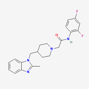 N-(2,4-difluorophenyl)-2-(4-((2-methyl-1H-benzo[d]imidazol-1-yl)methyl)piperidin-1-yl)acetamide