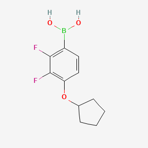 molecular formula C11H13BF2O3 B2485089 4-(Cyclopentyloxy)-2,3-difluorophenylboronic acid CAS No. 2096331-20-1