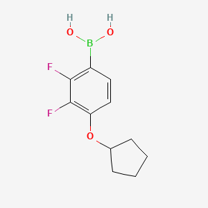 molecular formula C11H13BF2O3 B2485089 Acide 4-(cyclopentyloxy)-2,3-difluorophénylboronique CAS No. 2096331-20-1