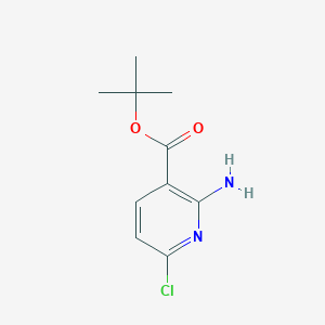 molecular formula C10H13ClN2O2 B2485093 Tert-butyl 2-amino-6-chloropyridine-3-carboxylate CAS No. 2248374-16-3