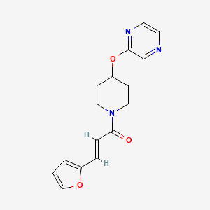 (E)-3-(furan-2-yl)-1-(4-(pyrazin-2-yloxy)piperidin-1-yl)prop-2-en-1-one