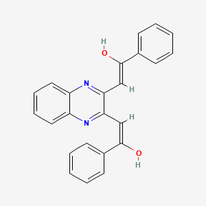 (2Z,2'Z)-2,2'-(1,4-dihydroquinoxaline-2,3-diylidene)bis(1-phenylethanone)