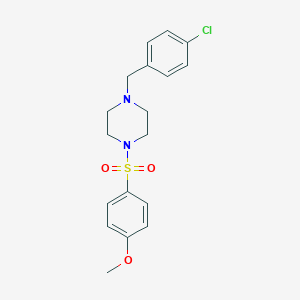 molecular formula C18H21ClN2O3S B248510 1-(4-Chloro-benzyl)-4-(4-methoxy-benzenesulfonyl)-piperazine CAS No. 6037-22-5