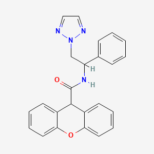 molecular formula C24H20N4O2 B2485109 N-(1-phenyl-2-(2H-1,2,3-triazol-2-yl)ethyl)-9H-xanthene-9-carboxamide CAS No. 2034559-46-9