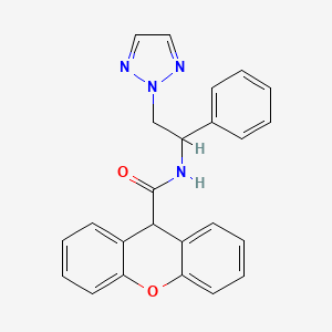 molecular formula C24H20N4O2 B2485109 N-(1-phényl-2-(2H-1,2,3-triazol-2-yl)éthyl)-9H-xanthène-9-carboxamide CAS No. 2034559-46-9