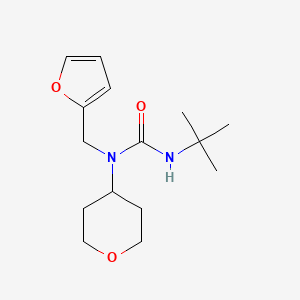 molecular formula C15H24N2O3 B2485115 3-(tert-butyl)-1-(furan-2-ylmethyl)-1-(tetrahydro-2H-pyran-4-yl)urea CAS No. 1448121-81-0