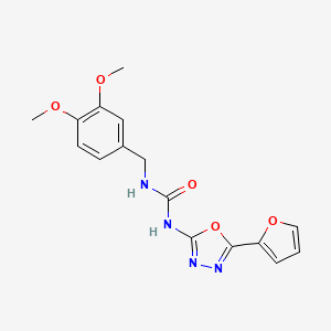 1-(3,4-Dimethoxybenzyl)-3-(5-(furan-2-yl)-1,3,4-oxadiazol-2-yl)urea