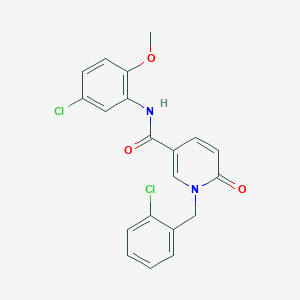 molecular formula C20H16Cl2N2O3 B2485137 N-(5-chloro-2-methoxyphenyl)-1-[(2-chlorophenyl)methyl]-6-oxopyridine-3-carboxamide CAS No. 941930-74-1