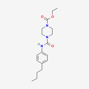 molecular formula C18H27N3O3 B2485139 Ethyl 4-[(4-butylphenyl)carbamoyl]piperazine-1-carboxylate CAS No. 1023367-68-1