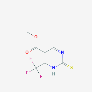 molecular formula C8H7F3N2O2S B2485141 Ethyl 2-sulfanyl-4-(trifluoromethyl)pyrimidine-5-carboxylate CAS No. 676438-98-5
