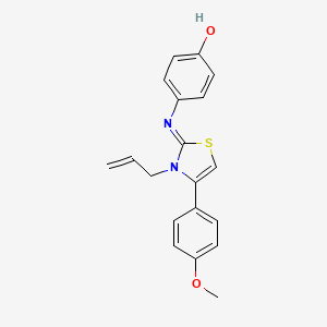 (Z)-4-((3-allyl-4-(4-methoxyphenyl)thiazol-2(3H)-ylidene)amino)phenol