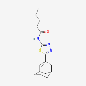 molecular formula C17H25N3OS B2485146 N-[5-(1-adamantyl)-1,3,4-thiadiazol-2-yl]pentanamide CAS No. 392240-95-8