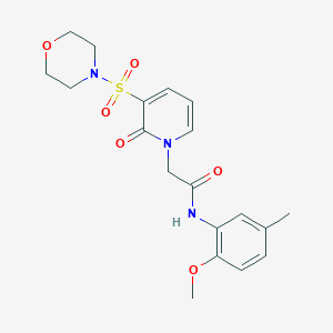 molecular formula C19H23N3O6S B2485147 N-(2-methoxy-5-methylphenyl)-2-(3-(morpholinosulfonyl)-2-oxopyridin-1(2H)-yl)acetamide CAS No. 1251687-26-9