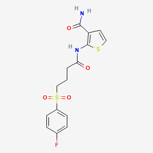 2-(4-((4-Fluorophenyl)sulfonyl)butanamido)thiophene-3-carboxamide
