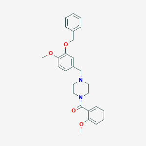 1-[3-(Benzyloxy)-4-methoxybenzyl]-4-(2-methoxybenzoyl)piperazine