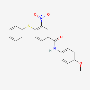 N-(4-methoxyphenyl)-3-nitro-4-(phenylsulfanyl)benzenecarboxamide