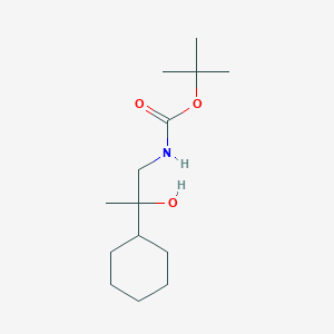 molecular formula C14H27NO3 B2485156 Tert-butyl N-(2-cyclohexyl-2-hydroxypropyl)carbamate CAS No. 2309466-71-3