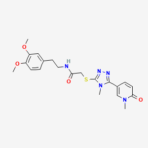 N-(3,4-dimethoxyphenethyl)-2-((4-methyl-5-(1-methyl-6-oxo-1,6-dihydropyridin-3-yl)-4H-1,2,4-triazol-3-yl)thio)acetamide