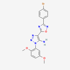 4-[3-(4-bromophenyl)-1,2,4-oxadiazol-5-yl]-1-(2,5-dimethoxyphenyl)-1H-1,2,3-triazol-5-amine