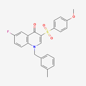 6-Fluoro-3-(4-methoxyphenyl)sulfonyl-1-[(3-methylphenyl)methyl]quinolin-4-one