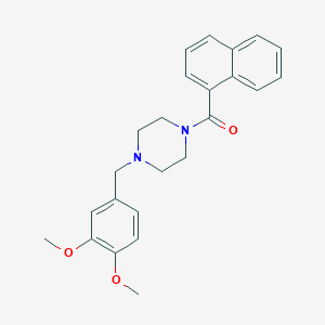 molecular formula C24H26N2O3 B248518 1-(3,4-Dimethoxybenzyl)-4-(1-naphthoyl)piperazine 