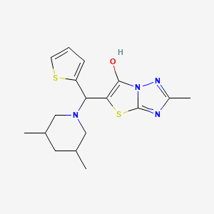 5-((3,5-Dimethylpiperidin-1-yl)(thiophen-2-yl)methyl)-2-methylthiazolo[3,2-b][1,2,4]triazol-6-ol