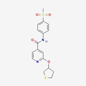 N-(4-(methylsulfonyl)phenyl)-2-((tetrahydrothiophen-3-yl)oxy)isonicotinamide