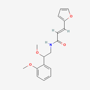 molecular formula C17H19NO4 B2485187 (E)-3-(呋喃-2-基)-N-(2-甲氧基-2-(2-甲氧基苯基)乙基)丙烯酰胺 CAS No. 1706494-74-7