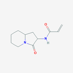 molecular formula C11H16N2O2 B2485188 N-(3-Oxo-2,5,6,7,8,8a-hexahydro-1H-indolizin-2-yl)prop-2-enamide CAS No. 2174459-73-3
