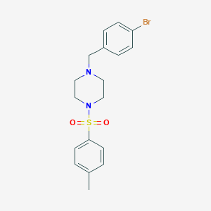 molecular formula C18H21BrN2O2S B248519 1-(4-Bromobenzyl)-4-[(4-methylphenyl)sulfonyl]piperazine 