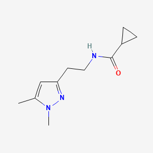 N-(2-(1,5-dimethyl-1H-pyrazol-3-yl)ethyl)cyclopropanecarboxamide