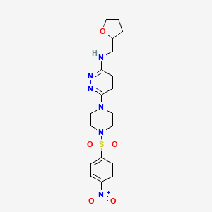 6-(4-((4-nitrophenyl)sulfonyl)piperazin-1-yl)-N-((tetrahydrofuran-2-yl)methyl)pyridazin-3-amine