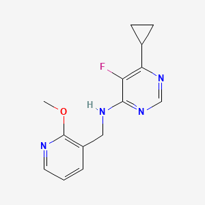 6-Cyclopropyl-5-fluoro-N-[(2-methoxypyridin-3-yl)methyl]pyrimidin-4-amine