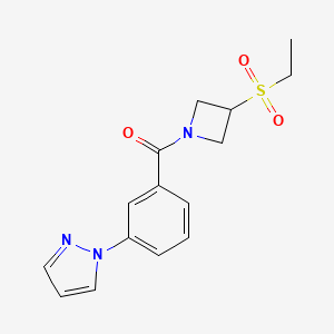(3-(1H-pyrazol-1-yl)phenyl)(3-(ethylsulfonyl)azetidin-1-yl)methanone
