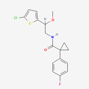 molecular formula C17H17ClFNO2S B2485208 N-(2-(5-氯噻吩-2-基)-2-甲氧基乙基)-1-(4-氟苯基)环丙烷甲酰胺 CAS No. 2034403-33-1