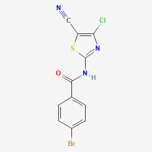 4-bromo-N-(4-chloro-5-cyano-1,3-thiazol-2-yl)benzamide