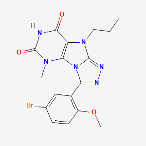 3-(5-bromo-2-methoxyphenyl)-5-methyl-9-propyl-5H-[1,2,4]triazolo[4,3-e]purine-6,8(7H,9H)-dione