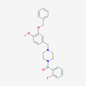 1-[3-(Benzyloxy)-4-methoxybenzyl]-4-(2-fluorobenzoyl)piperazine
