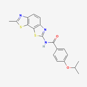 N-(7-methyl-[1,3]thiazolo[4,5-g][1,3]benzothiazol-2-yl)-4-propan-2-yloxybenzamide